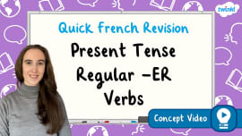 👉 French Grammar: Present Tense Regular -ER Verbs Worksheet