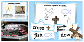 Baptism Symbols Word Mat