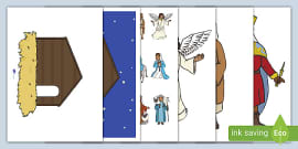 A4 Make Your Own Nativity Scene EYFS / Primary - Twinkl