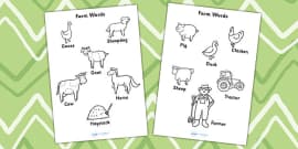 Jeu De Loto Les Animaux De La Ferme Anglais Lv