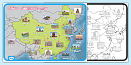 Printable World Map Poster with Landmarks | Resources