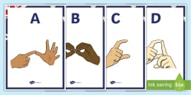 Auslan Alphabet Flash Cards | Australian Primary Resources