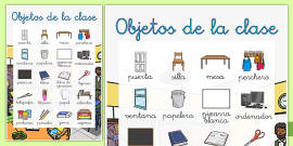 Tapiz De Vocabulario De Objetos De La Clase Twinkl