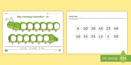 Easter Skip Counting by 5s Worksheet / Worksheet - Twinkl