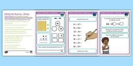 👉 Supports WRM Y2 Subtract 1-Digit from 2-Digit (Across a 10)