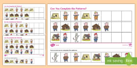 The Three Little Pigs Colouring Sheets - the three little pigs