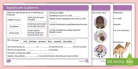 KS1 Significant Explorers Fact Cards (teacher Made) - Twinkl