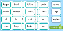 Attractivia Dolch Sight Words Magnetic Flash Cards Primer/Kindergarten 52 Large Cards for Literacy of Beginning Readers and ESL 