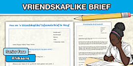 Friendly Letter In Afrikaans Afrikaans FAL Twinkl SA