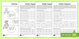 KS1 - Primary Resources - Number Patterns Worksheet - Twinkl