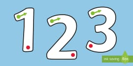 number formation rhymes printable maths display posters