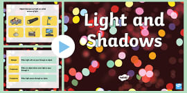 KS1 Light and Shadows PowerPoint and Activity (teacher made)