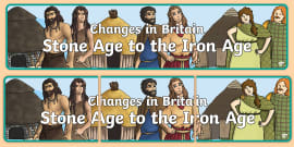 Amazing Stone Age to the Iron Age Display Fact Cards - facts