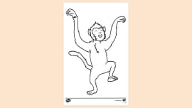 EYFS Draw a Monkey Pencil Control Activity (teacher made)