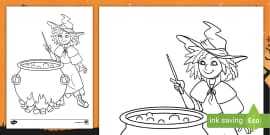 Evil Witch Colouring Sheet | Colouring Sheets (teacher made)