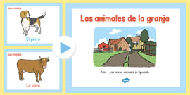 FREE! - Farm Animals Word Mat Spanish (teacher made)