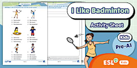 KS2 Badminton Word Search - PE