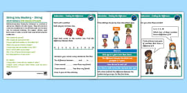 Find the Difference Numbers up to 10 Worksheet - Twinkl