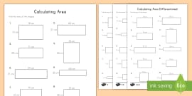 Area Word Problems Worksheet / Worksheet (teacher made)