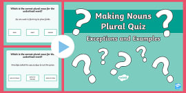 Making Singular Nouns Plural PowerPoint - Twinkl English Grammar