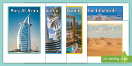 Dubai Travel Leaflet Template,Dubai (teacher made) - Twinkl