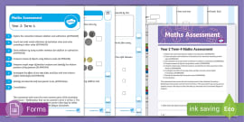 Year 2 Maths Assessment Pack Term 1 (teacher made) - Twinkl