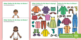 Autumn Clothes Word Mat (Teacher-Made) - Twinkl