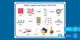 Solid, Liquid and Gases KS2 Sorting Activity - Science Resource