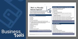 Allowable Business Expenses For Childminders Info Sheet