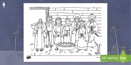 The Christmas Nativity Story Colouring Pages (teacher made)