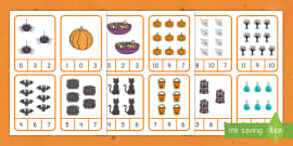 Premium Vector  Educational matching game for kids with spooky halloween  characters