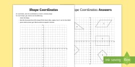 year 6 cartesian plane activity pack plotting coordinates