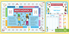 Change from £10 Mathopoly Board Game (teacher made)