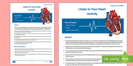 A Healthy Heart Worksheet | Primary Resources