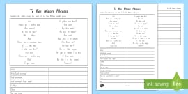 Whakapapa Template Family Tree Worksheet (teacher made)