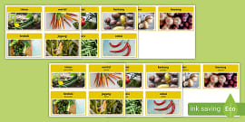 Vegetables Word Cards Indonesian (teacher made) - Twinkl