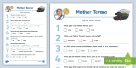 Mother Teresa Biography | Twinkl Teaching Wiki - Twinkl