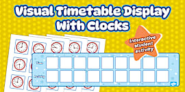 Daily Routine Display With Clocks