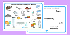 Materials And Their Properties Hard Materials Word Mat