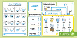 Everyday Objects Capacity Worksheet | Twinkl Resources