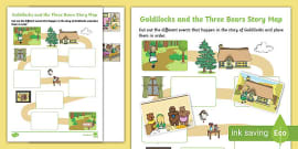 Goldilocks and the Three Bears Story Map Activity - Twinkl