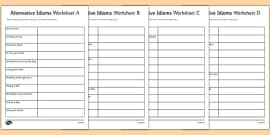 Idiom Worksheet (teacher made)