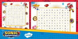 FREE! - Sonic: Word Search for 3rd-5th Grade (Teacher-Made)