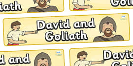 David and Goliath Stick Puppets - David and Goliath, David, King