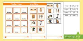 My Body Matching Cards - Indonesian - Twinkl