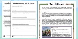 Tour de France Yorkshire Holiday Brochure Writing Activity