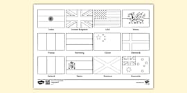 Flags of the World Matching Activity (teacher made) - Twinkl