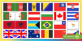 Printable Flags from Around the World Posters (teacher made)