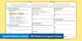 Adding & Subtracting Mixed Numbers Worksheet | Twinkl