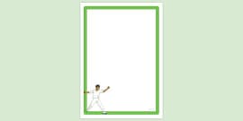 FREE! - Simple Blank Cricket Page Border | Page Borders | Twinkl